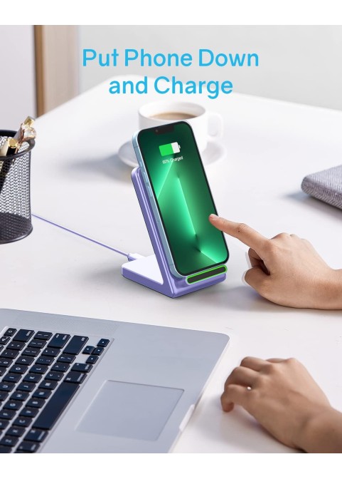 Wireless Charging Station for iP- Purple