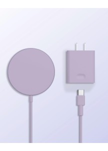  Charger Set ：Magnetic Wireless Charger & 20W PD USB C Charger-Purple