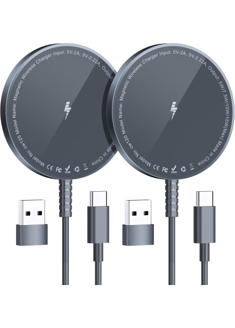 15W SnapCharge Colorful Fast Wireless Charger-Gray