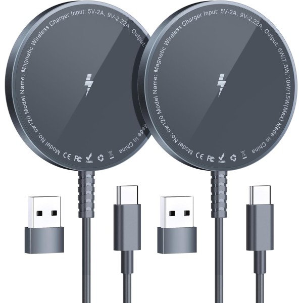 15W SnapCharge Colorful Fast Wireless Charger-Gray