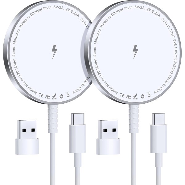15W SnapCharge Colorful Fast Wireless Charger-White