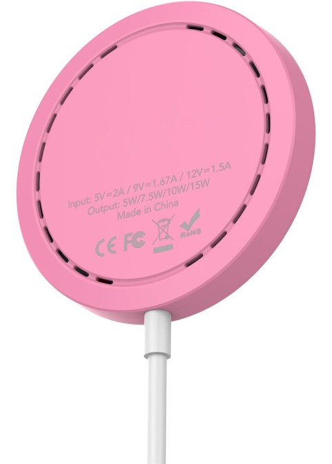 15W Colorful SnapCharge Wireless Charger-Pink