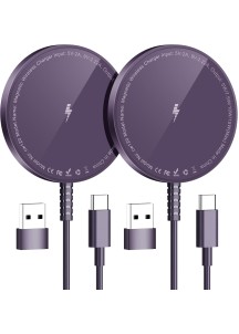 15W SnapCharge Colorful Fast Wireless Charger-Purple