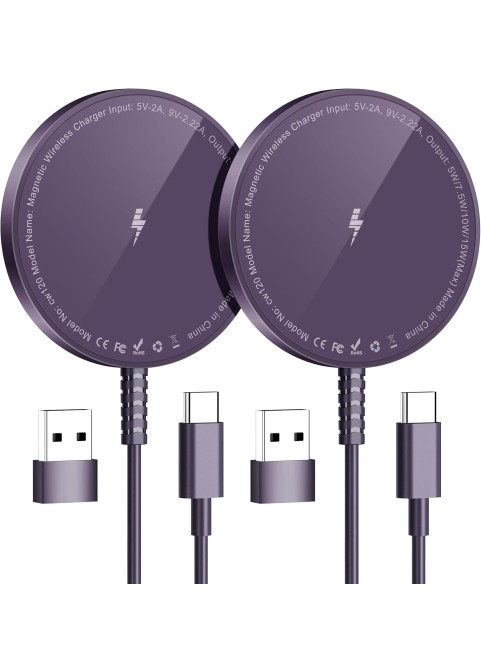 15W SnapCharge Colorful Fast Wireless Charger-Purple