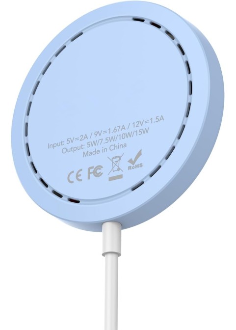 15W Colorful SnapCharge Wireless Charger-Blue