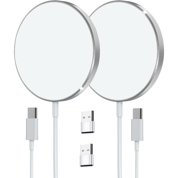15W Magnetic Wireless Charger for iP - Basic Siver