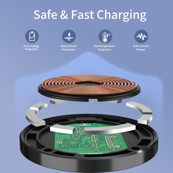 15W Magnetic Wireless Charger for iP - Basic Black