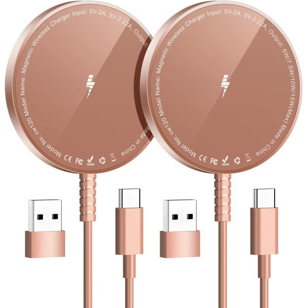 15W SnapCharge Colorful Fast Wireless Charger-RoseGold