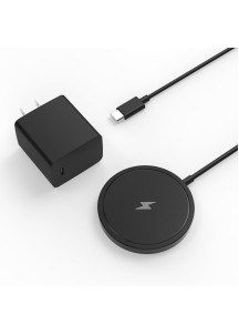 15W Colorful SnapCharge Wireless Charger-Black with Adapter