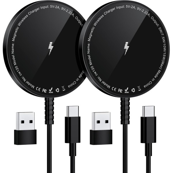 15W SnapCharge Colorful Fast Wireless Charger-Black