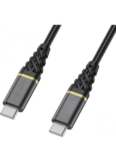 Premium Fast Charge USB-C to USB-C Cable, 2M - Glamour Black